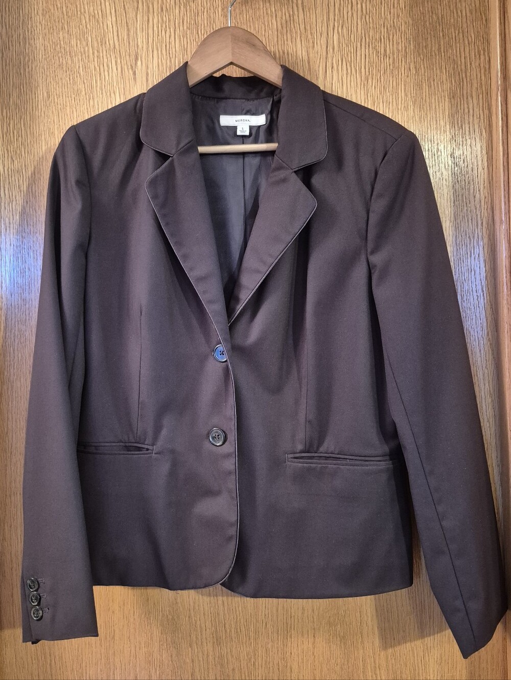 Vintage Merona Brown Two-Button Blazer And Matching Pants